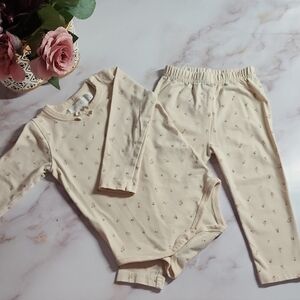 Jamie Kay Cream Kids Pajamas Set